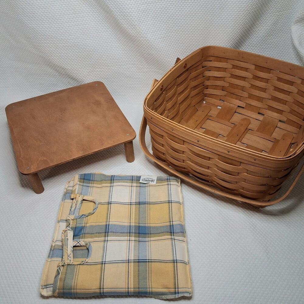 Longaberger 12 x 12 Cake Basket Combo Set Basket, Riser, & Liner 2003